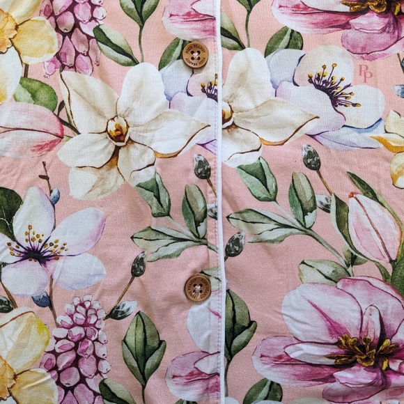 Posh Peanut Luxe Pajamas Set Margot Floral Long Sleeve Bamboo Women 2XL NWT - Picture 6 of 10